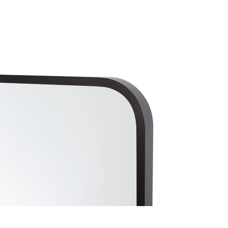 Miroir mural en métal, Noir, 20 po x 24 po