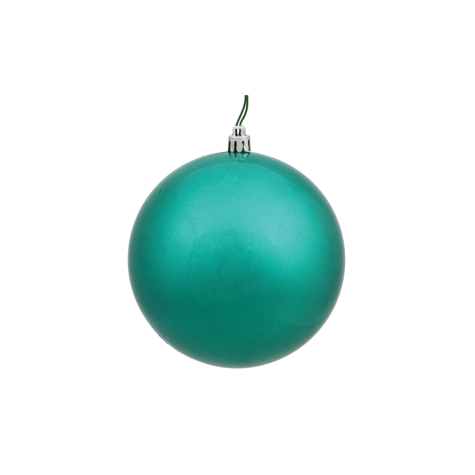 Christmas Ball Ornament, Candy Teal, 6" H x 6" W x 6" D
