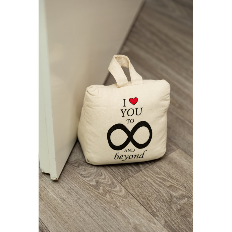 I Love You Fabric Door Wedge