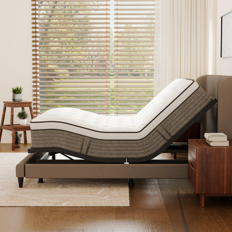  Adjustable Bed With 14”dual Foam Hybrid Mattress-zero Gravity, Massage And Wireless Remote, Underbed Light, Full
