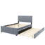 Velvet Upholstered Platform Bed With Trundle-2053765461-2079959493
