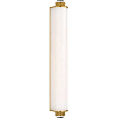 Percy Linear Bath Sconce with White Glass