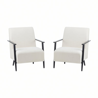 Ensemble de 2 chaises avec structure en métal pour le salon, la chambre à coucher et le bureau