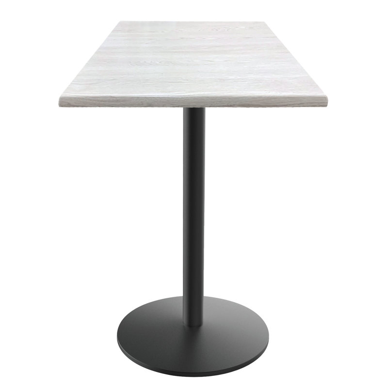 36" Tall, Indoor/Outdoor Table, 36" L x 36" W, White Ash
