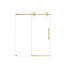 Porte de douche coulissante simple sans cadre de 56 à 60 po x H 72 po - Verre trempé transparent de 5/16 po (8 mm), conception à dérivation-114613375