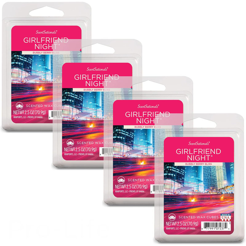 Collection de fond de cire ScentSationals 4PK, Girlfriend Night