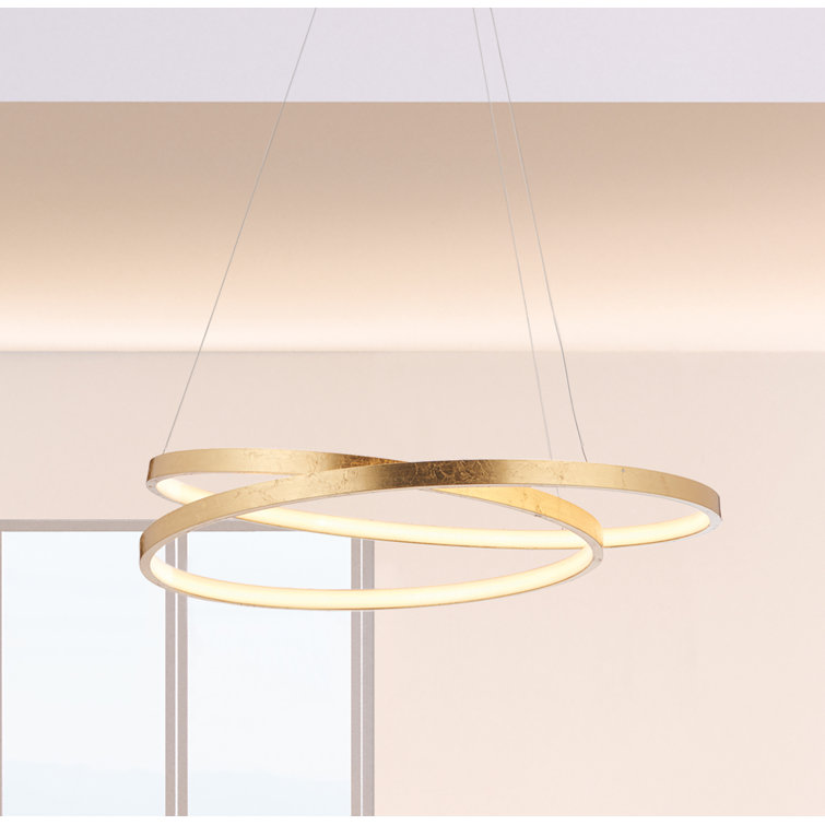 Brendan 1-Light Wagon Wheel LED Chandelier