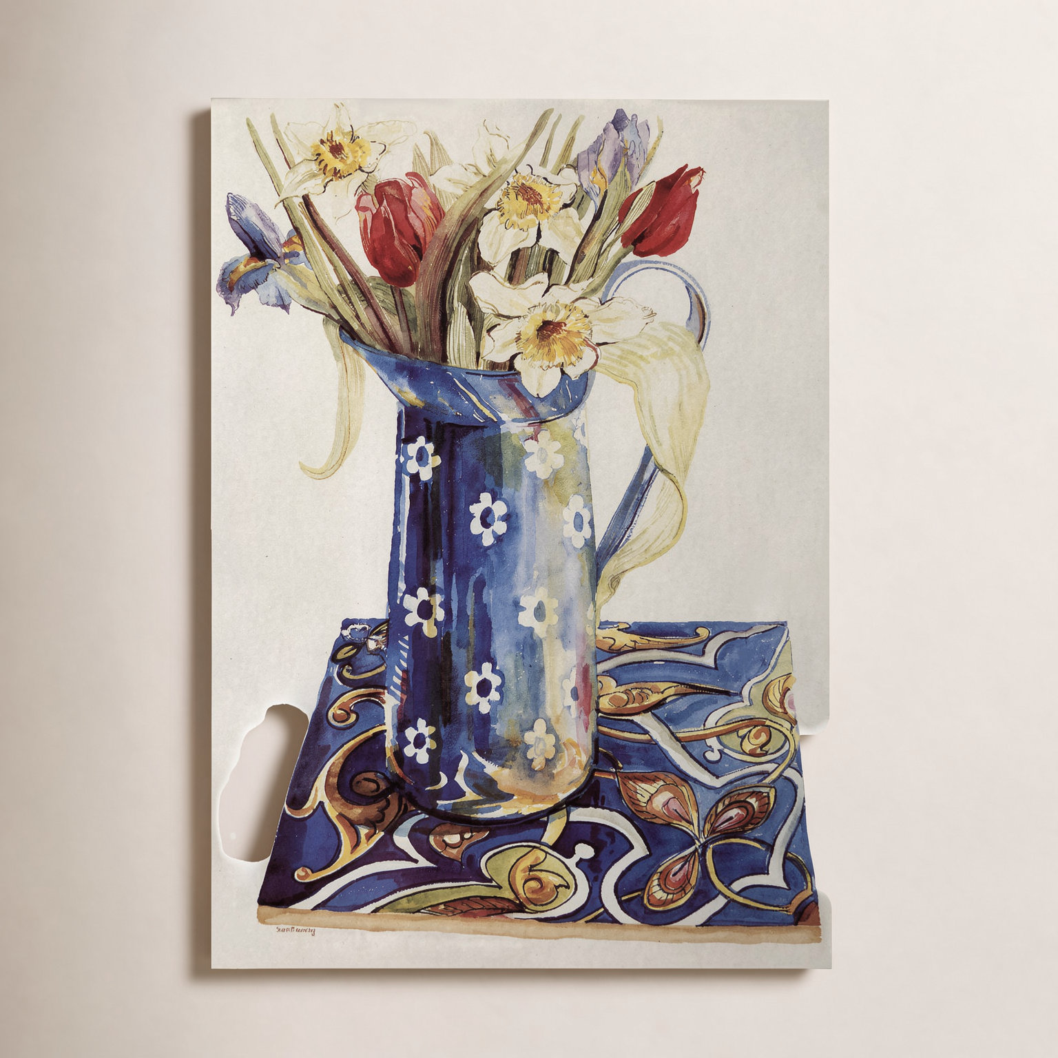Tulips by Thewsey Joan, 25" H x 19" W, White