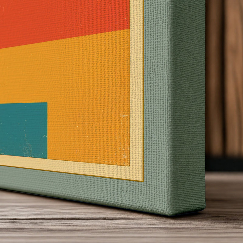 Flowing Forms Mid-Century - Wrapped Canvas, 36x24 - 91.4 x 61.0 cm, Sage Border