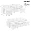 Canapé-lit modulaire moderne en U avec canapé-lit de 107 po avec amplement d'espace de rangement et ports USB pour le salon-716342942