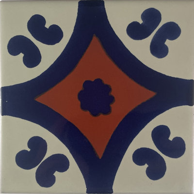 Carreaux mexicains 4,2 po x 4,2 po TalaMex Blue Diamond Talavera