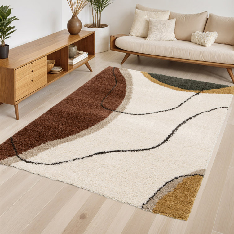 Abstract Shag Area Rug