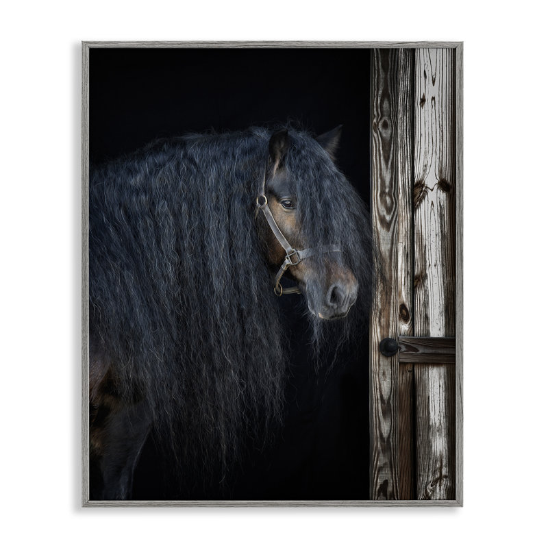 Cheval avec crinière ondulée, estampe numérique, conception de PHBurchett, Estampe numérique Farmhouse, H 30 po x l 24 po
