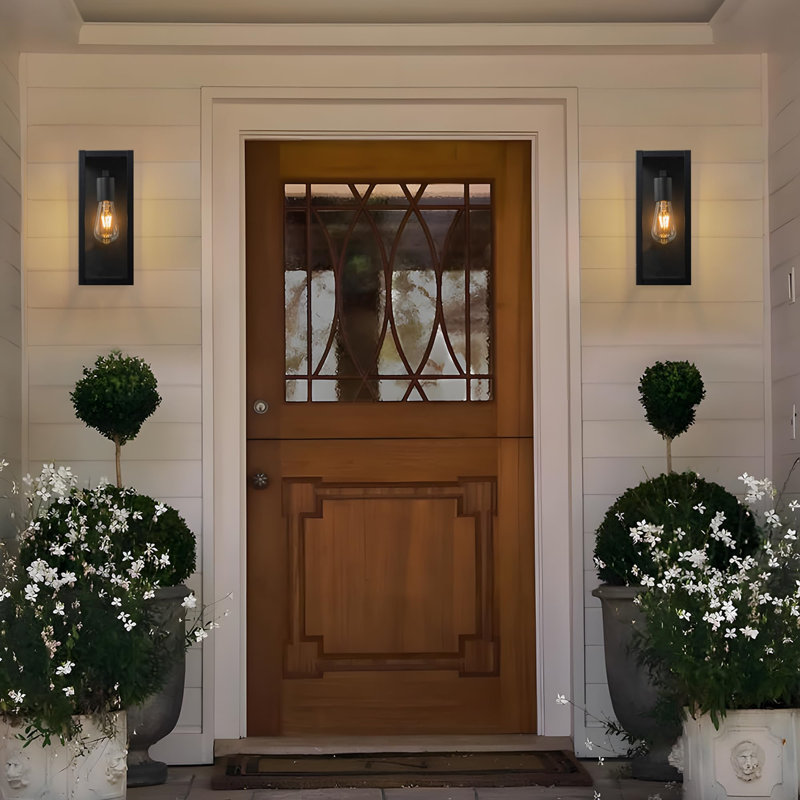 Matte Black 32.5cm H Outdoor Sconce