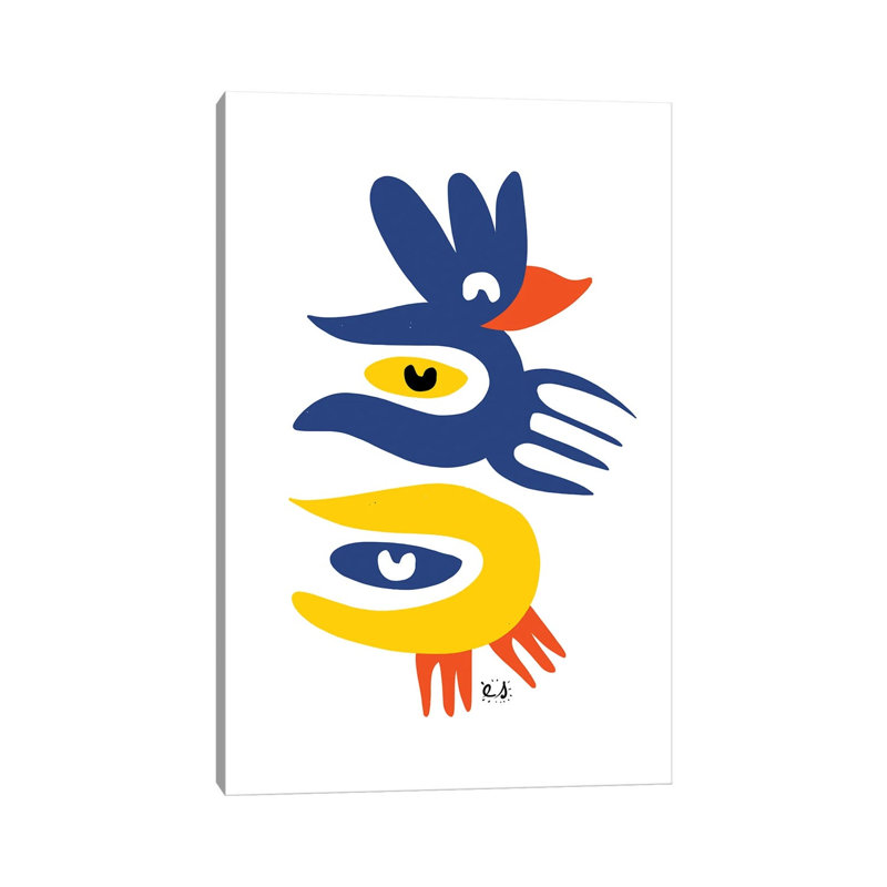 Zen Birds by Emmanuel Signorino - Wrapped Canvas Print, 20.32 cm H x 30.48 cm W