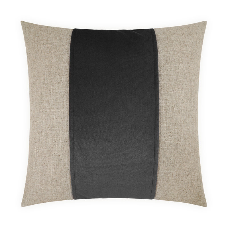 Jefferson Band Throw Pillow, Charcoal, Square 24"
