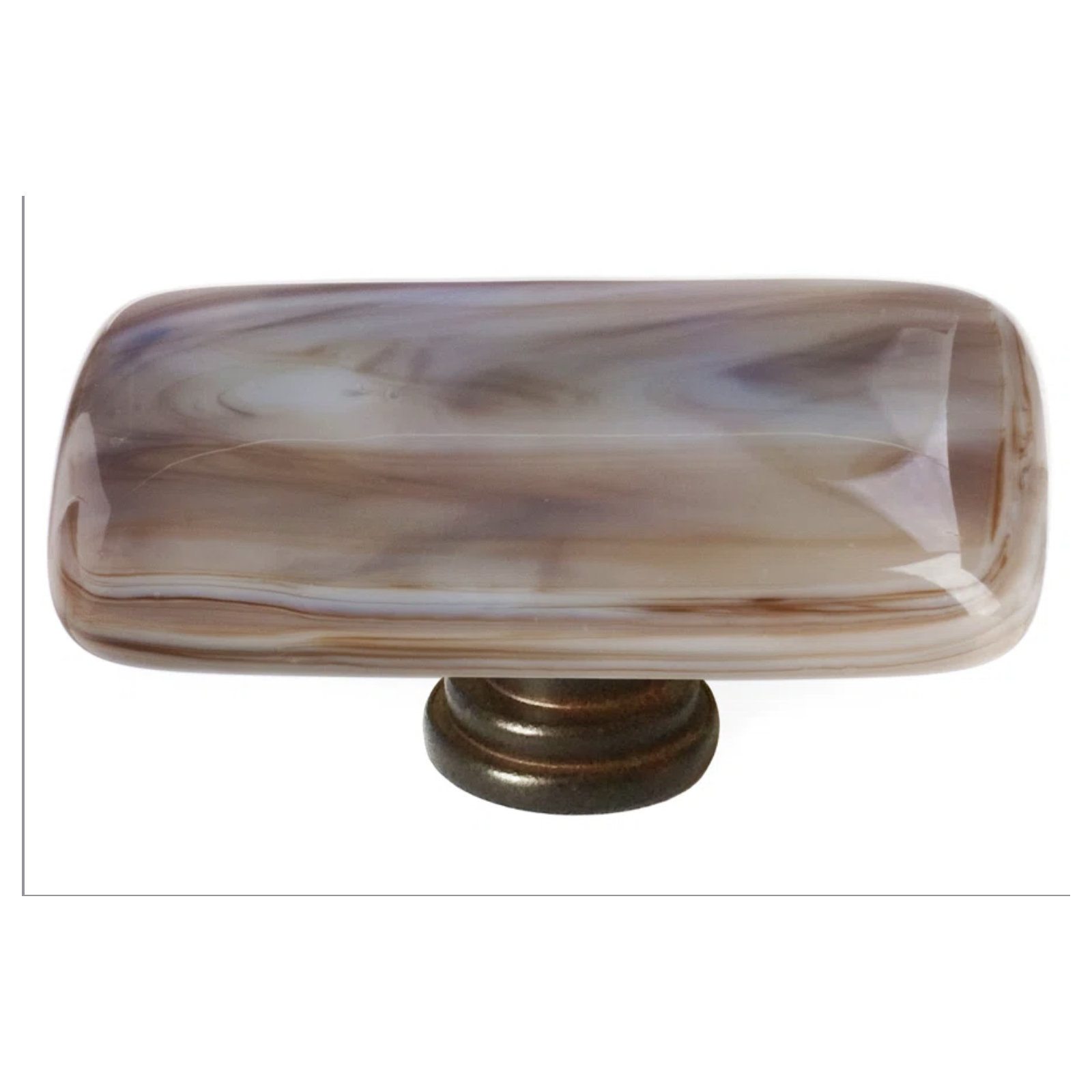 Cirrus Rectangular Knob Knob, White/Brown/Oil Rubbed Bronze