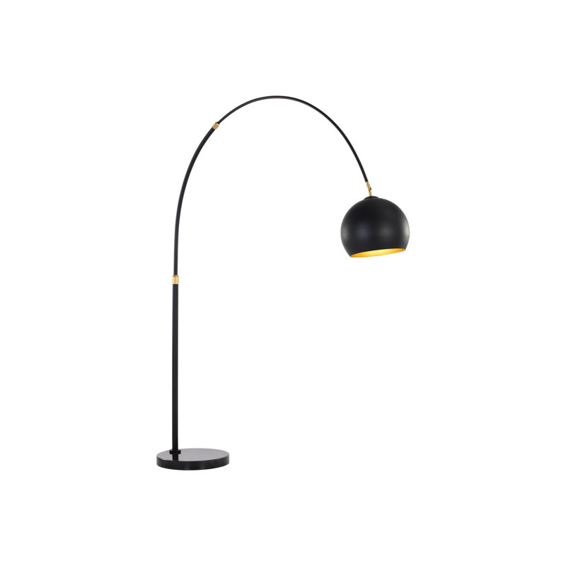 Ikon Arched Floor Lamp, Black, Black