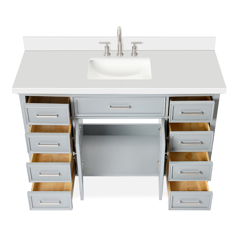 Ensemble de meuble-lavabo simple 54 po Bodhin, Gris