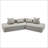 Modern 4-Seater Sectional Couch with four pillows-1415024653