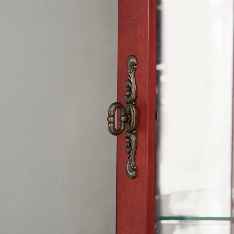 Vitrine d'angle avec lumières Bilyou , Cerisier