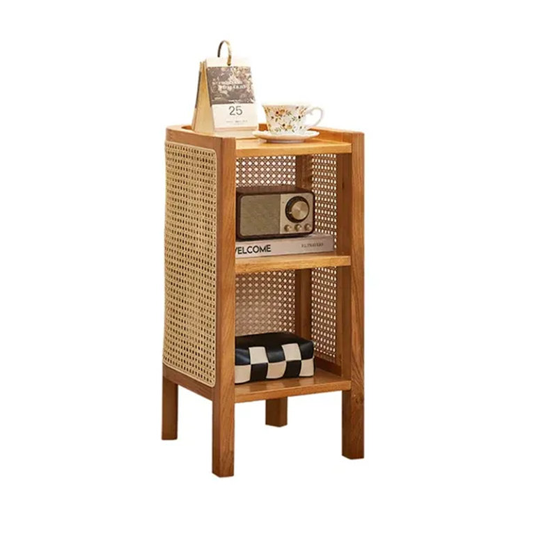 30cm W Solid Wood Bedside Table, Natural
