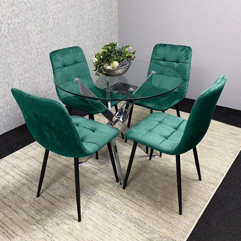 Aggappora 4 - Person Dining Set, Green