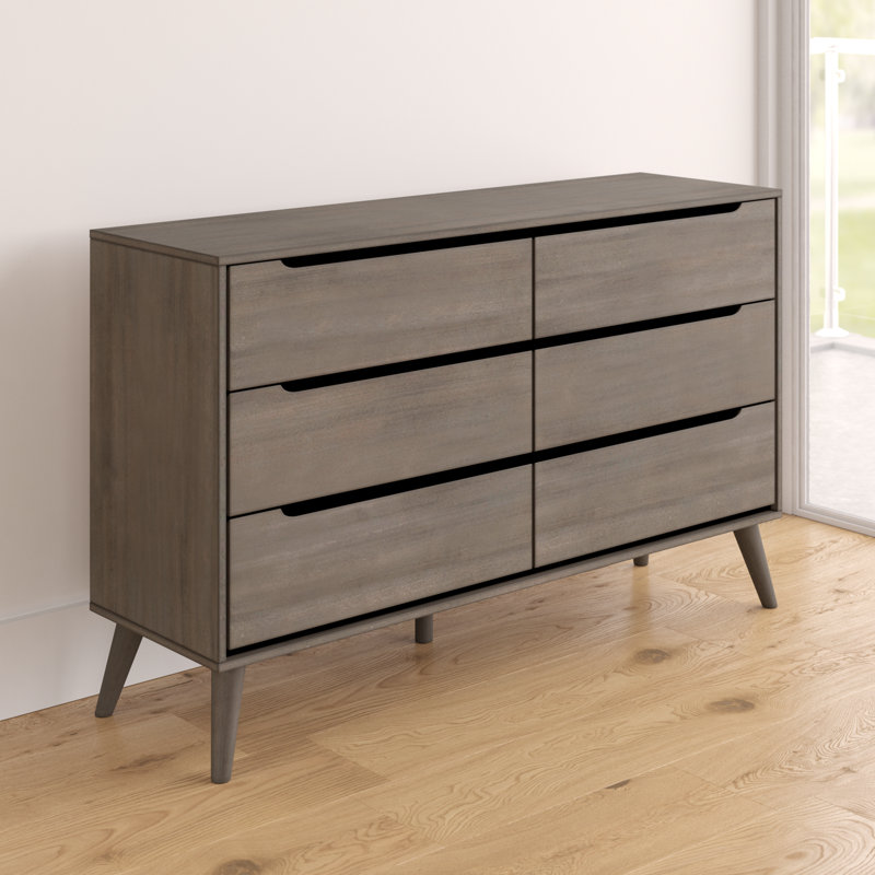 Stalter 58'' W 6 - Drawer Dresser, Gray