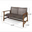 Causeuse en bois et osier Hampton-1019554959
