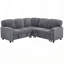 Canapé-lit modulaire en L avec lit escamotable et rangement pour le salon-1348042580