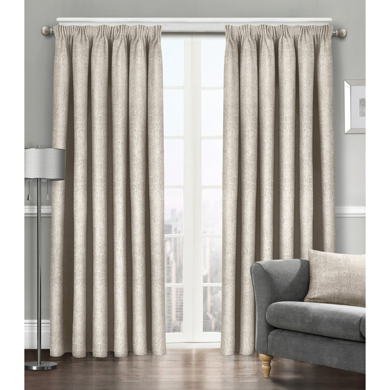 Faliha Curtain, 46cm Width x 54cm Drop, Cream