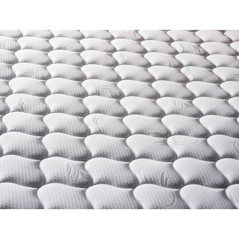 Orthopedic Firm Mattress, Double-Sided, 59.1 x 78.7 x 9.1 Inches | Cotton Knitted Fabric Cover, Multi Spring System | Solid White Color, Geometric Design | Perfect for Comfort & Support in Any Bedroom