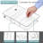 Sorbus Large Clear Roll Out Fridge Organizers with Wheels, Dividers, & Handles (Flat)