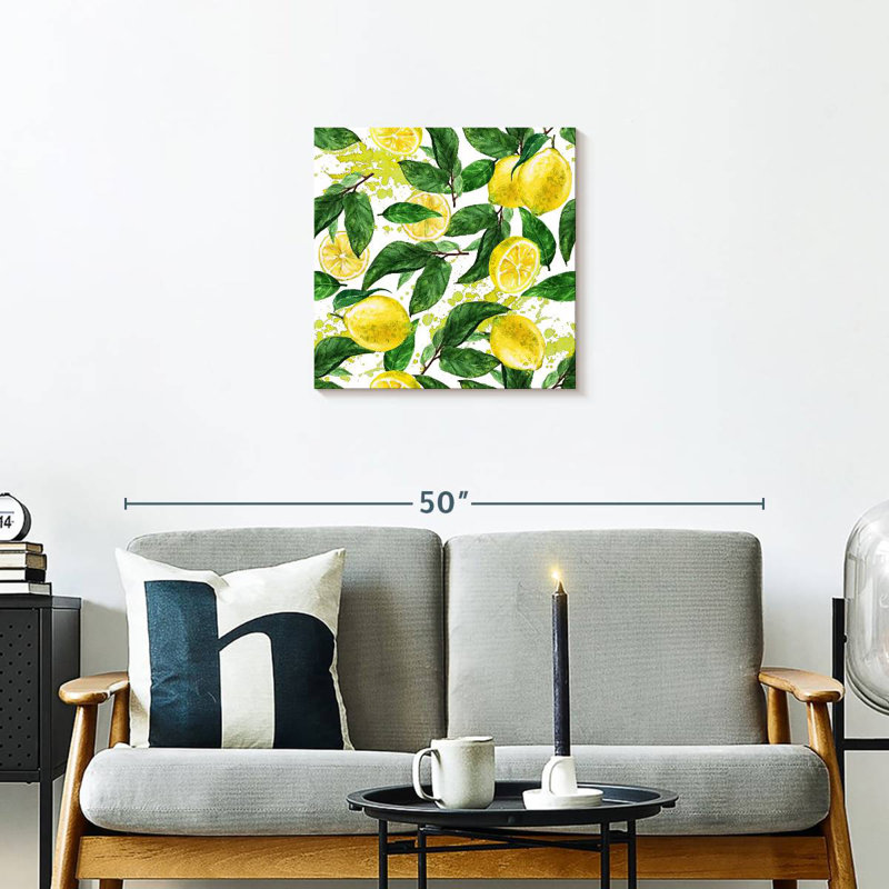 Yarlin Lemon Leaves Pattern, 20" H x 20" W
