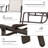 Outsunny Outdoor Glider Chairs With Coffee Table