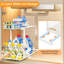 2-Tier Sliding Under Sink Organizer With Adjustable Height For Kitchen/Bathroom Cabinets