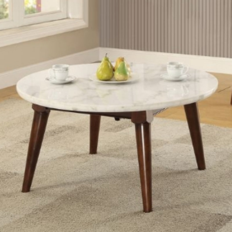 Table basse en marbre blanc Gasha