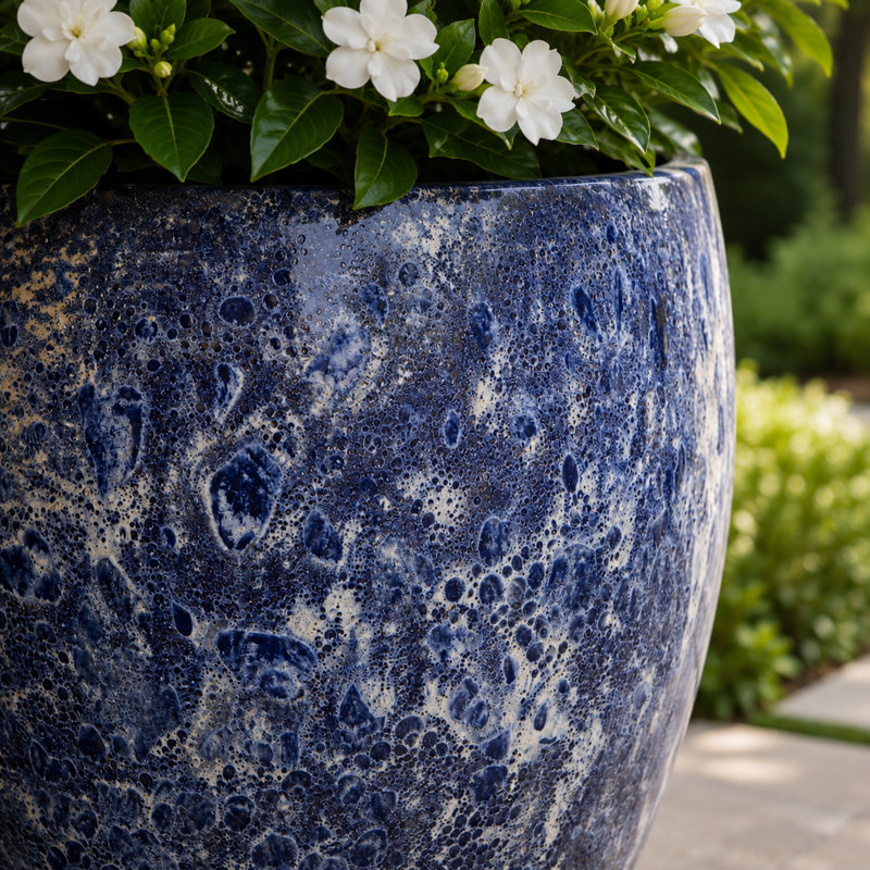 22 in. Egg Planter - Blue Lava