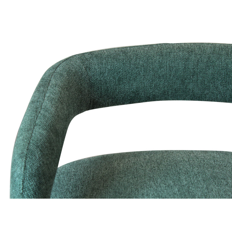 Carolin Comfy Cushioned Metal Counter Chair, Teal