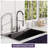 Topmount Kitchen Sink With Spring Neck Faucet