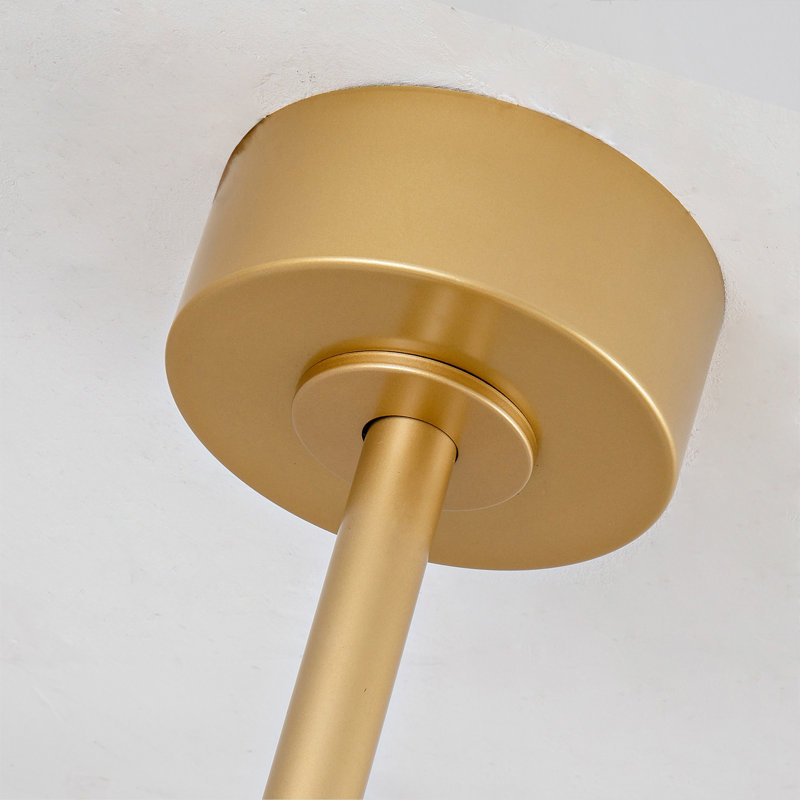 Ventilateur de plafond d'intérieur 52 pouces avec lumière à DEL à intensité variable et 3 pales en bois massif