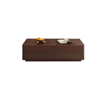 Cherry Wood Coffee Table with 4 Storage Drawers