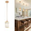 Mini luminaires suspendus modernes en cristal avec lustres réglables et luminaires suspendus inclinés à DEL avec petits cristaux en verre pour îlot de cuisine, salle de bain, salle à manger, couloir, bar 1 pièce (or)-336765899