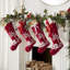 Snowy Village Scene Christmas Stocking