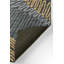 Tapis abstrait gris / jaune tissé à la machine-63552141