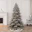 Pre-Lit Artificial Flocked Christmas Tree-580023906