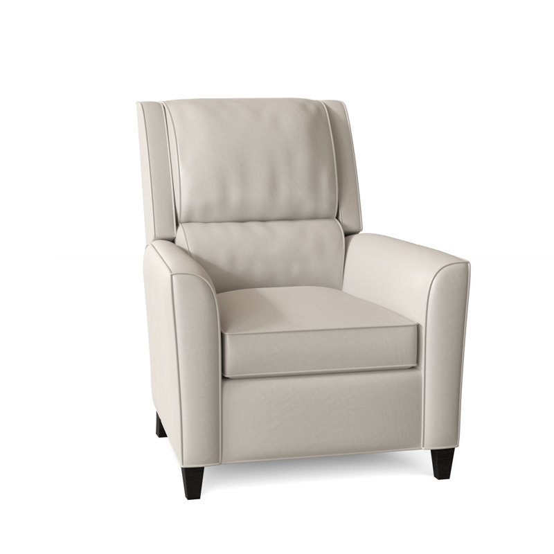 Roswell Recliner, Cobblestone, Milestone White Genuine Leather, Manual