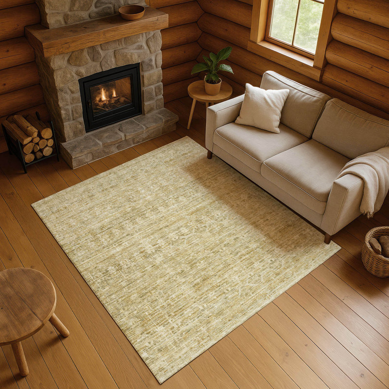 Premium Machine Washable Lubbers AMF1746 Stripe Rug, Rectangle 3' x 5'
