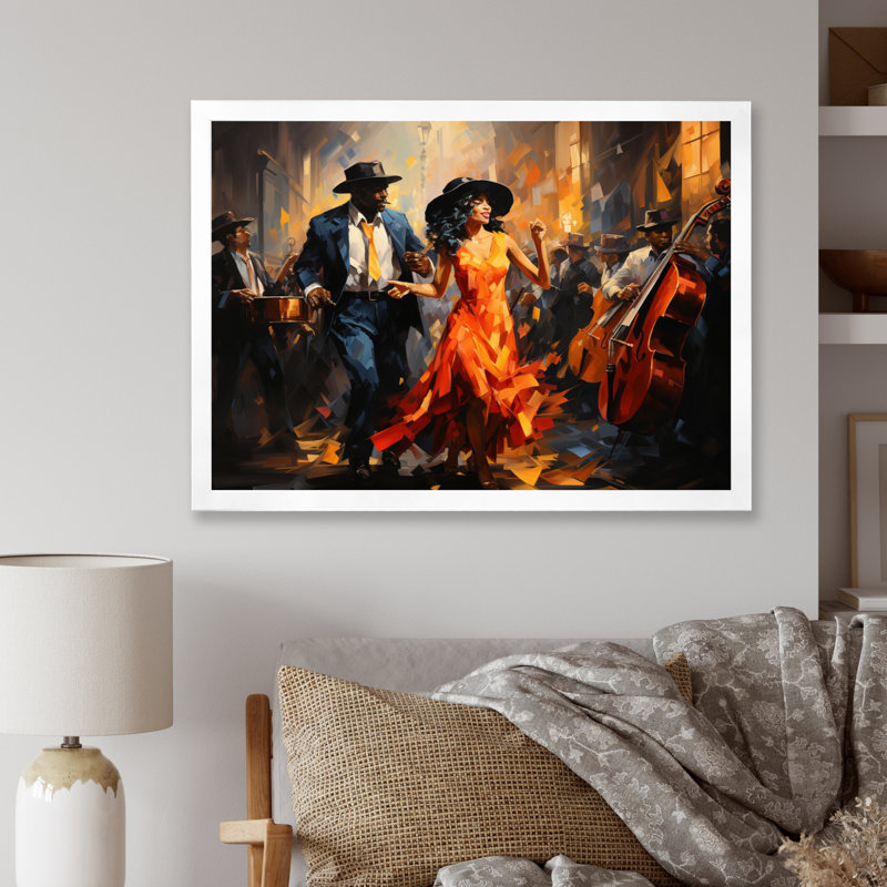 African American Art Spirit II On Canvas Print, 30" H x 40" W x 1.5" D, White Single Picture Framed