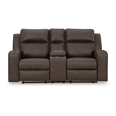 Causeuse inclinable Livie, console, similicuir 77 po